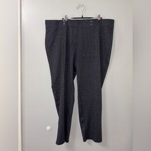 89th and Madison Gray Pull On Dress Pants Classy Career Office Business 2X